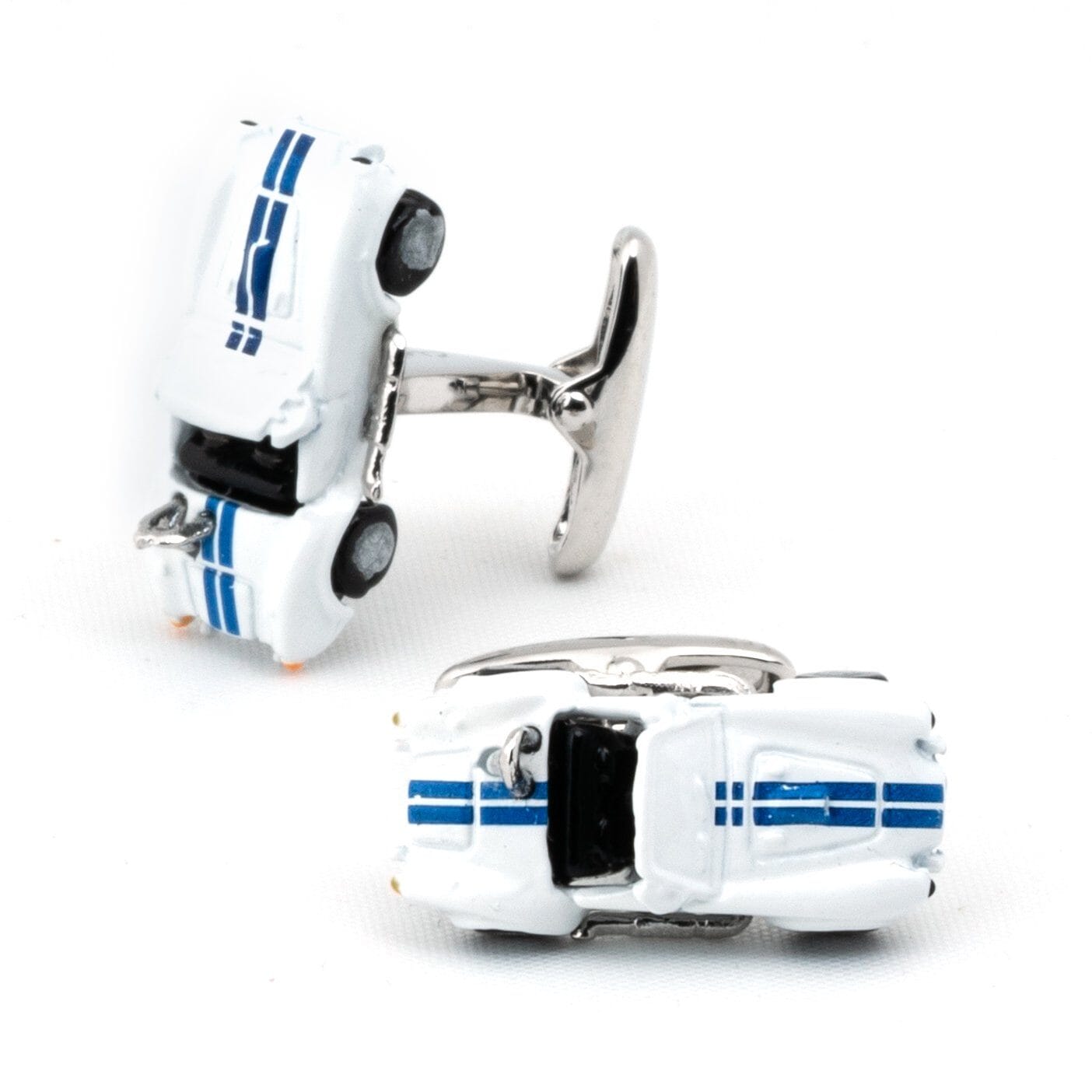 Blue White Classic Sports Car Cufflinks (AC Shelby Cobra) Novelty Cufflinks Clinks Australia 