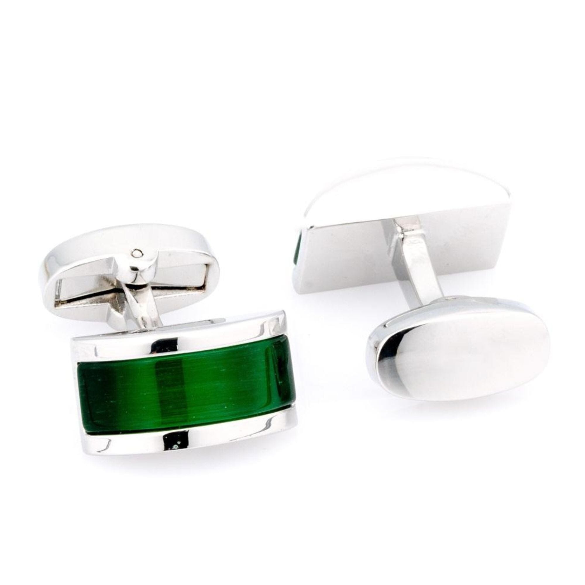 Green Cateye Cufflinks Classic & Modern Cufflinks Clinks Australia 