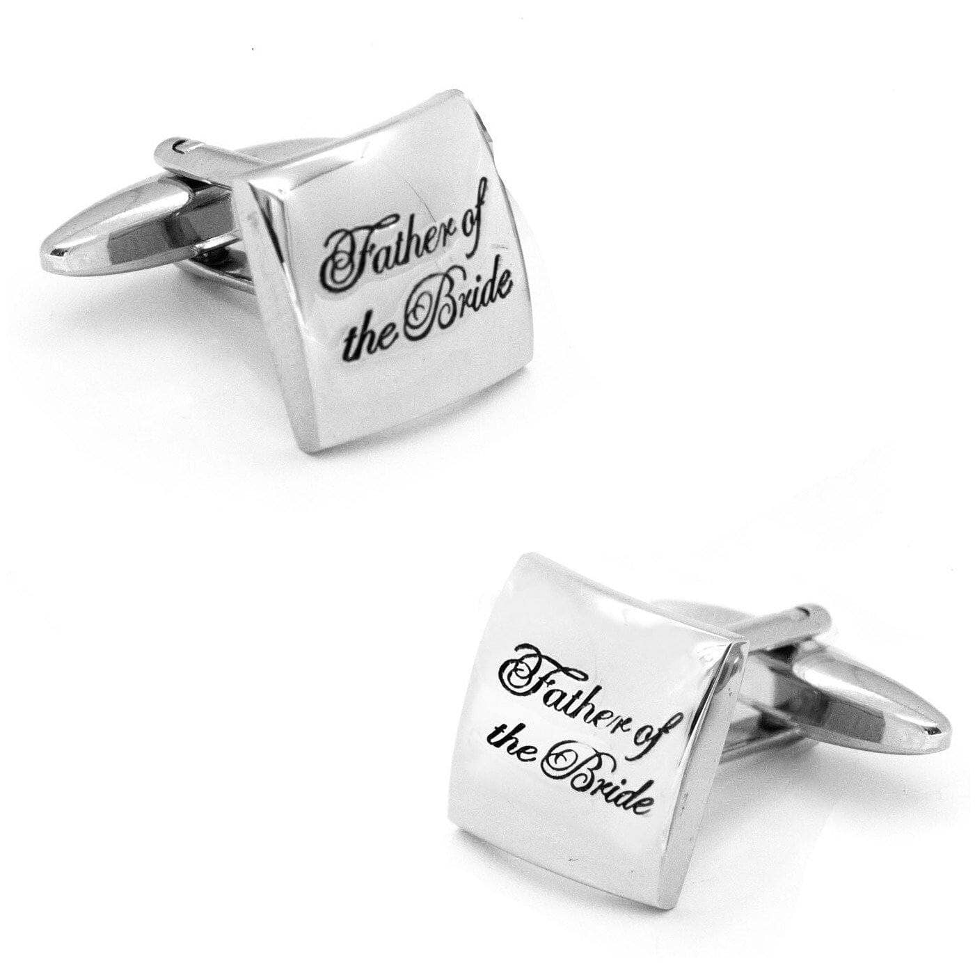 Father of the Bride Curved Silver Wedding Cufflinks Wedding Cufflinks Clinks Australia 