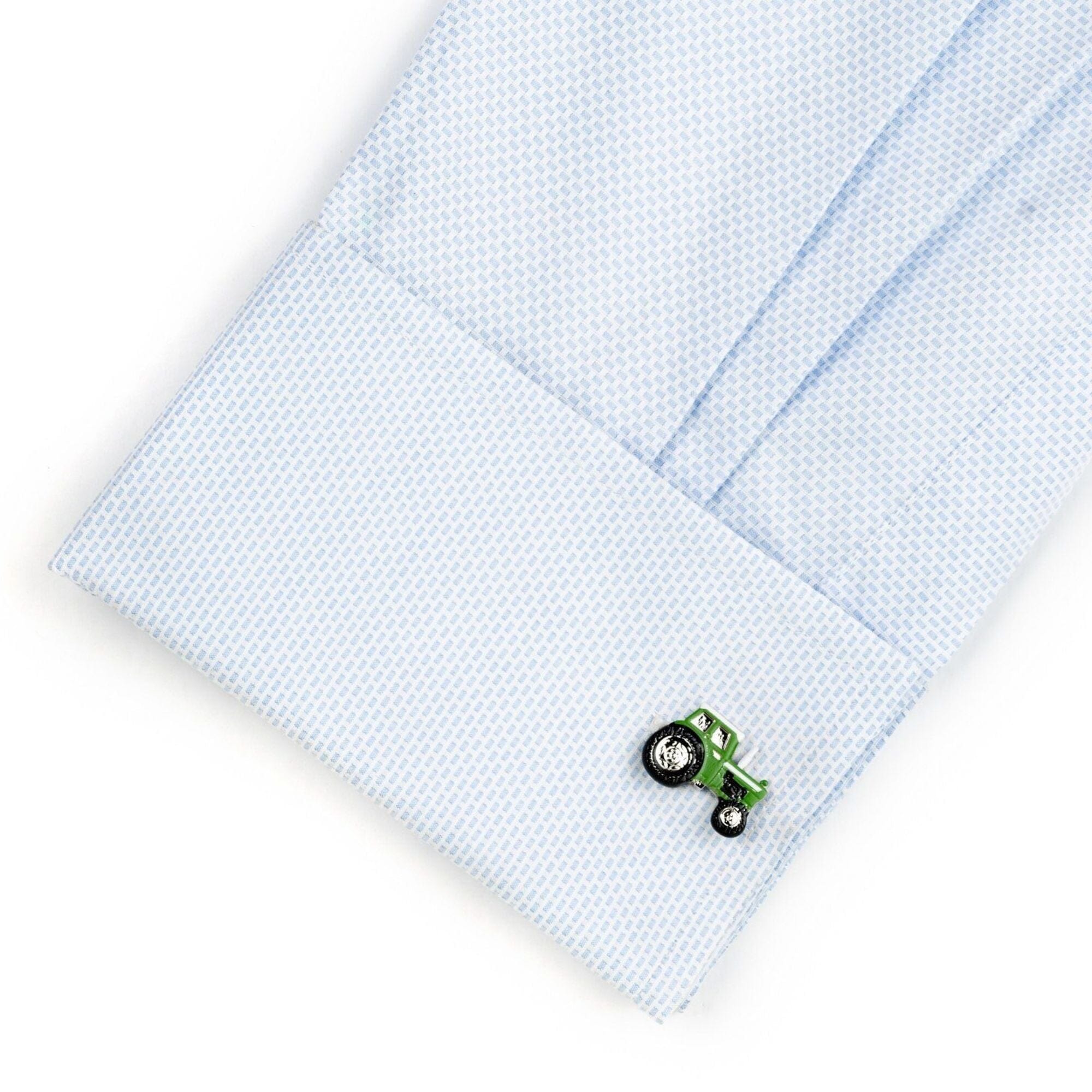 Green Farm Tractor Cufflinks Novelty Cufflinks Clinks Australia 