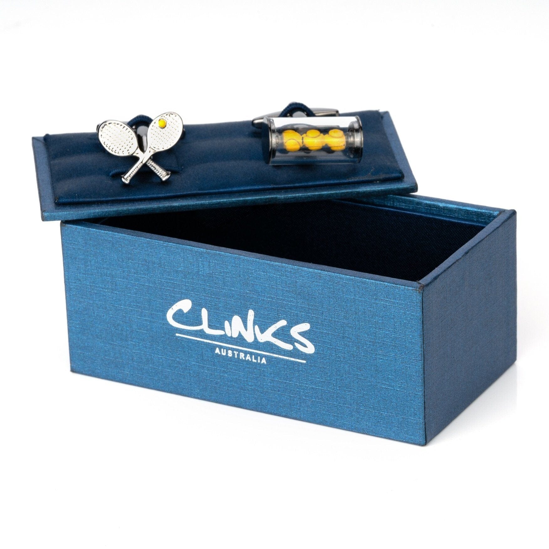 Tennis Racquet and Balls Cufflinks Novelty Cufflinks Clinks Australia 