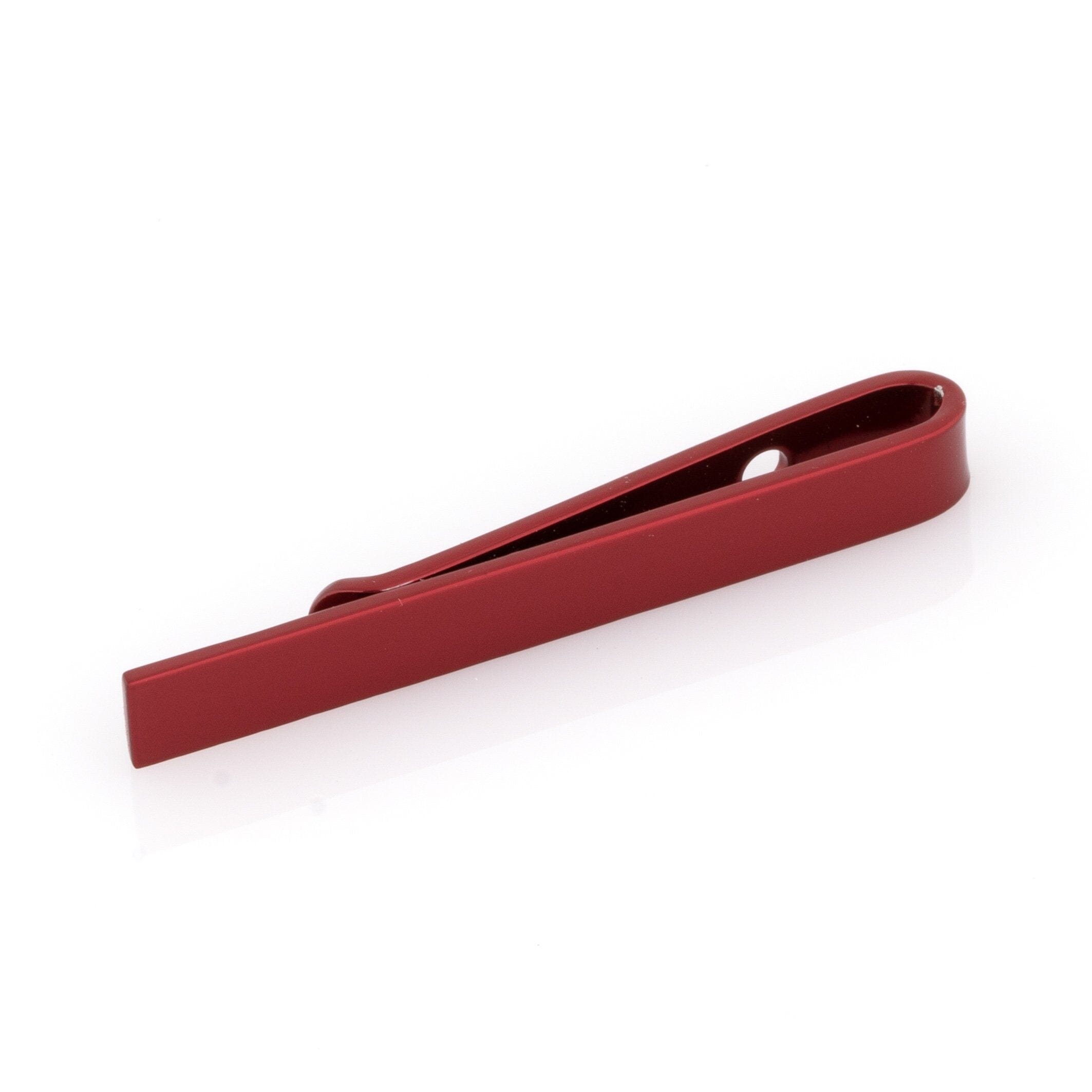 Red Metallic Small Tie Bar Tie Bars Clinks 