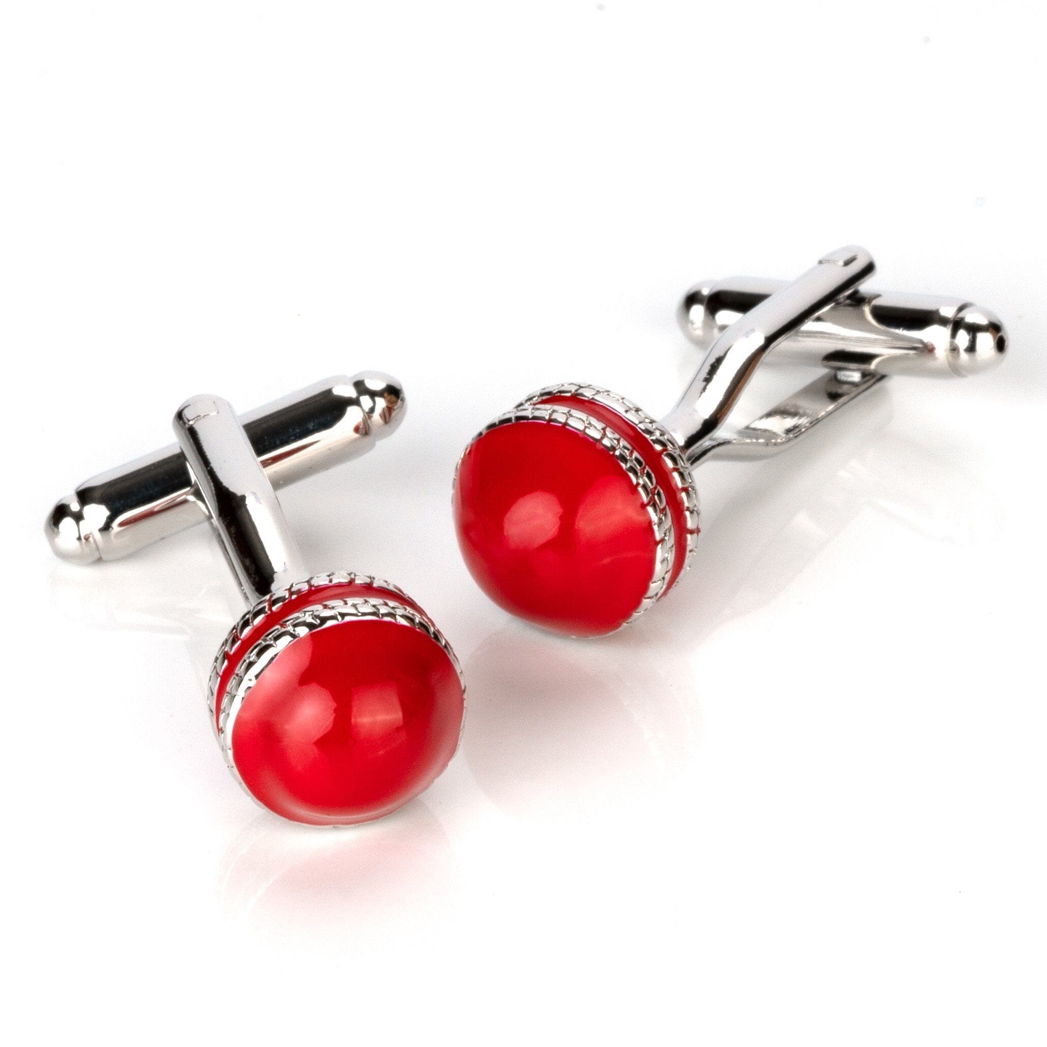 Red Cricket Ball Cufflinks Novelty Cufflinks Clinks Australia 