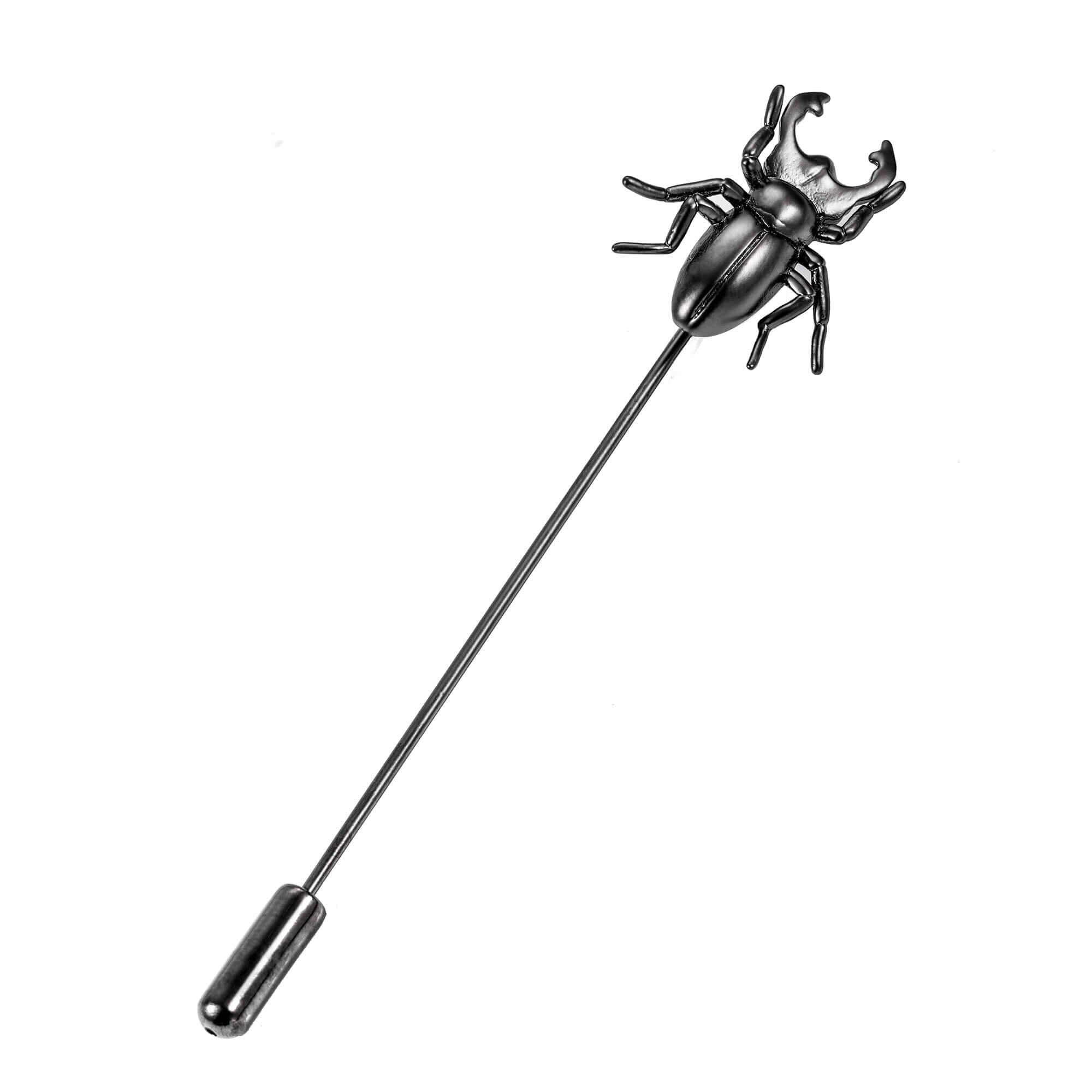 Matte Gunmetal Beetle Cufflinks and Stick Pin Gift Set Clinks Australia 
