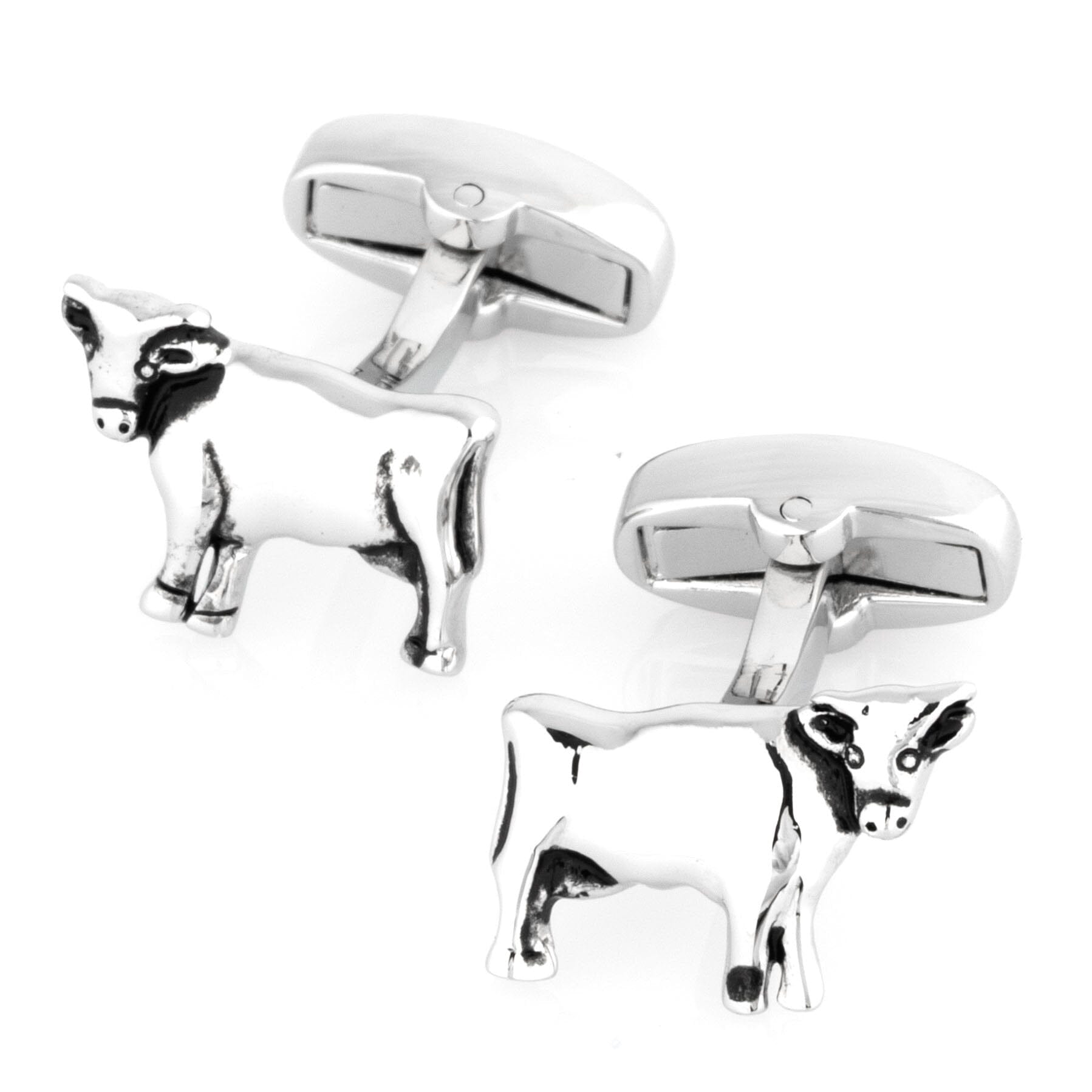 Silver Cow Cufflinks Novelty Cufflinks Clinks Australia 