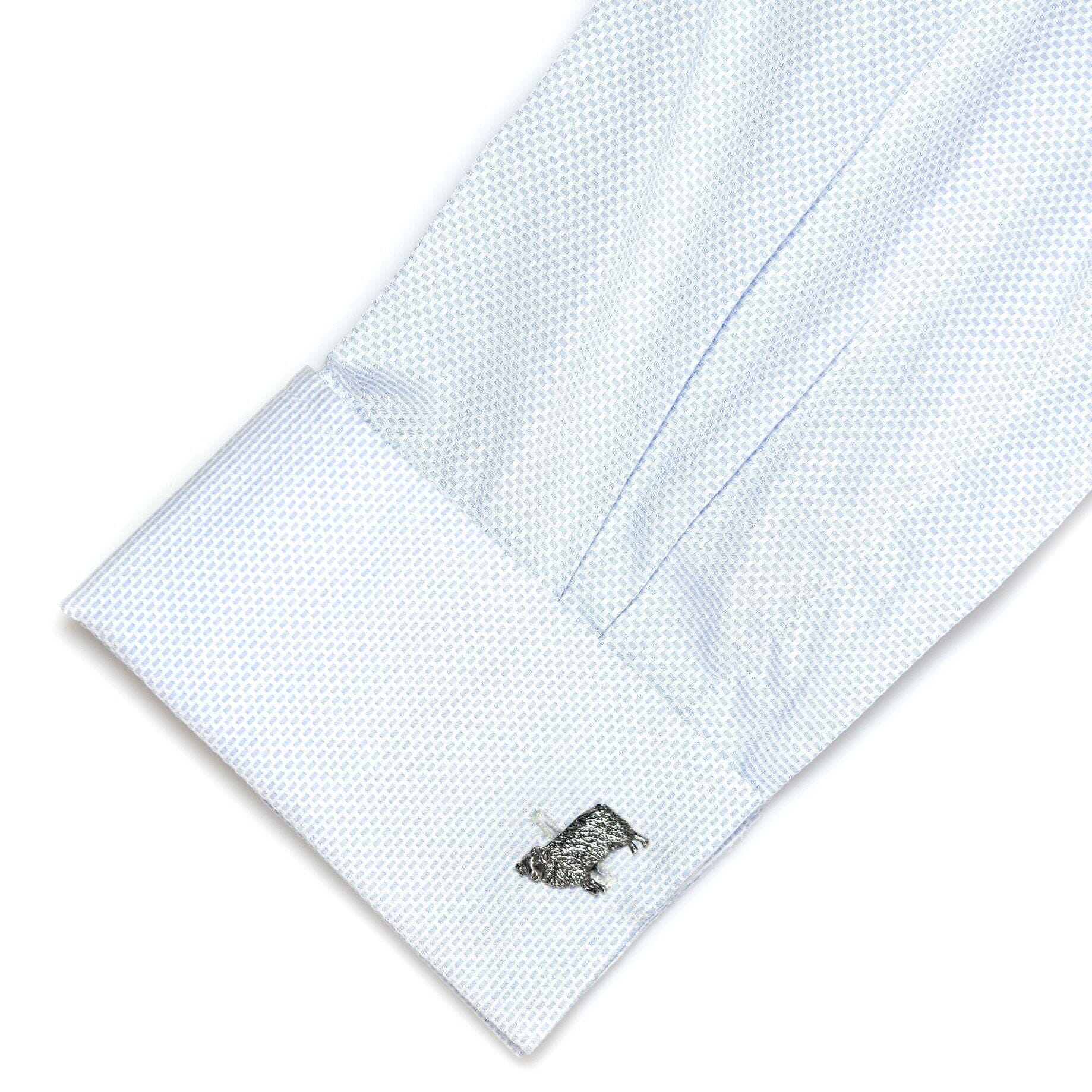 Ram Cufflinks in Antiqued Silver Novelty Cufflinks Clinks Australia 