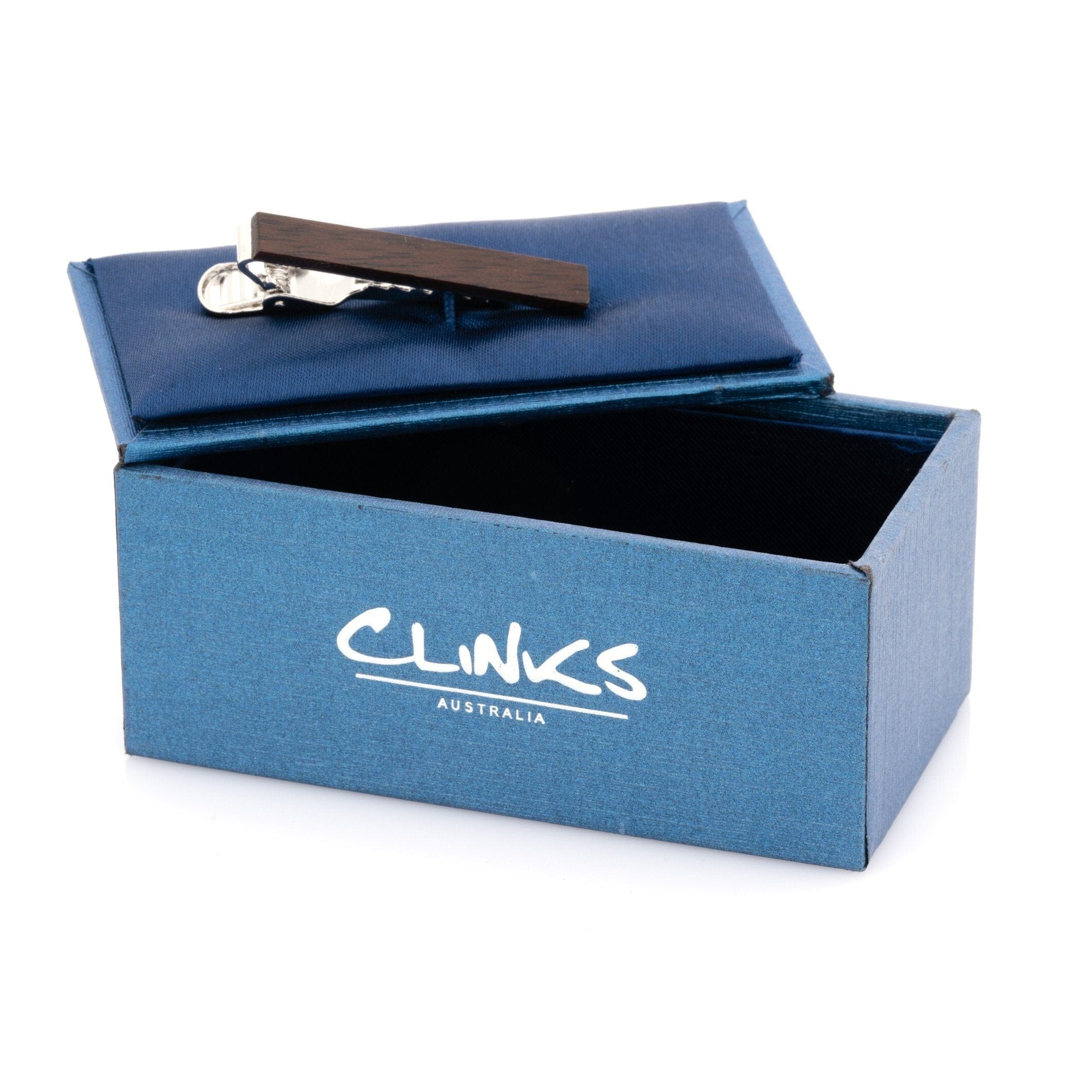 Small Dark Wood Tie CliP Tie Bars Clinks 