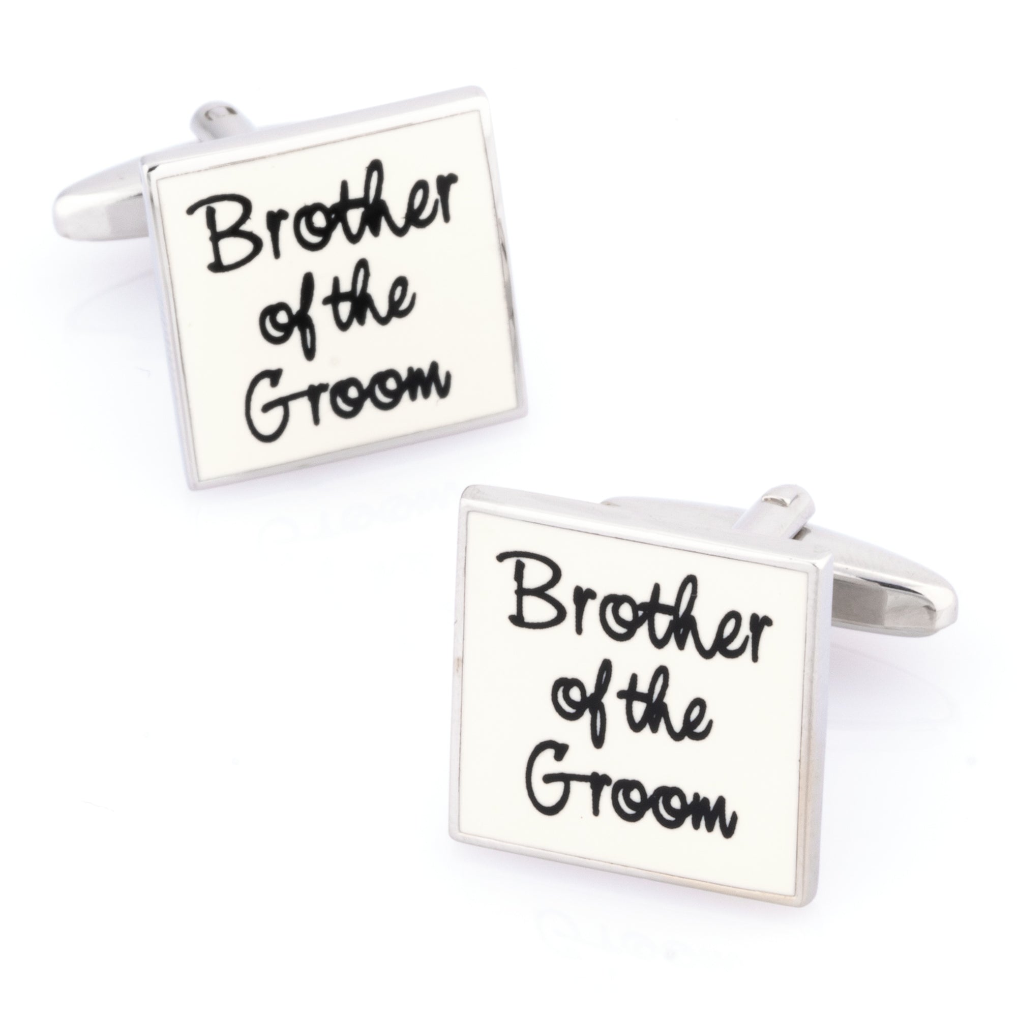 Brother of the Groom White Wedding Cufflinks