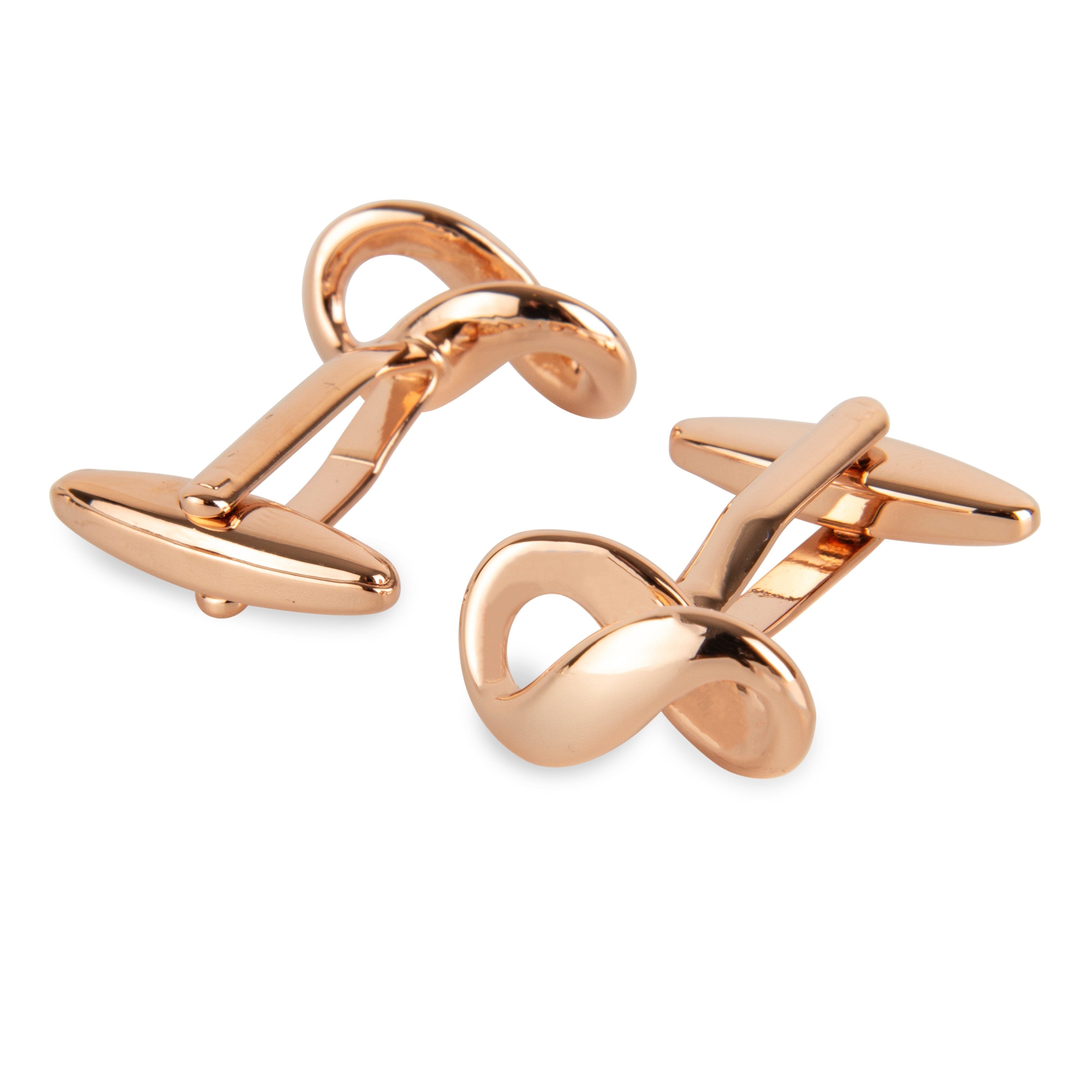 Rose Gold Infinity Symbol Cufflinks Novelty Cufflinks Clinks Australia 