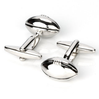 Footy / Rugby Silver Football Cufflinks Novelty Cufflinks Clinks Australia 