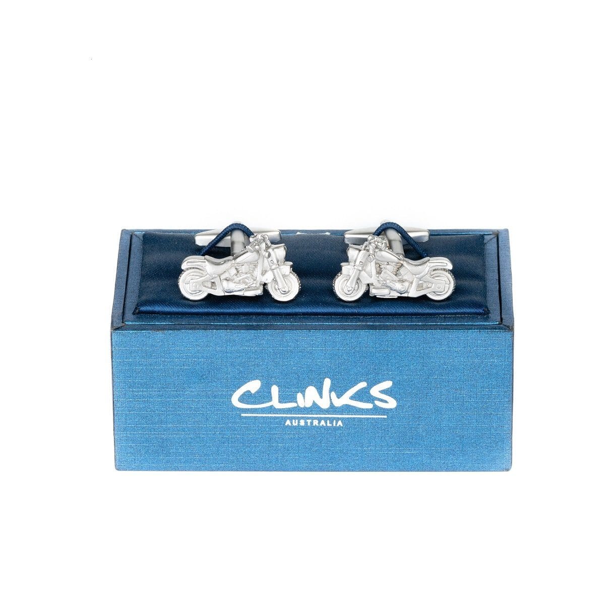 Silver "Harley" Motorbike Cufflinks Novelty Cufflinks Clinks Australia 