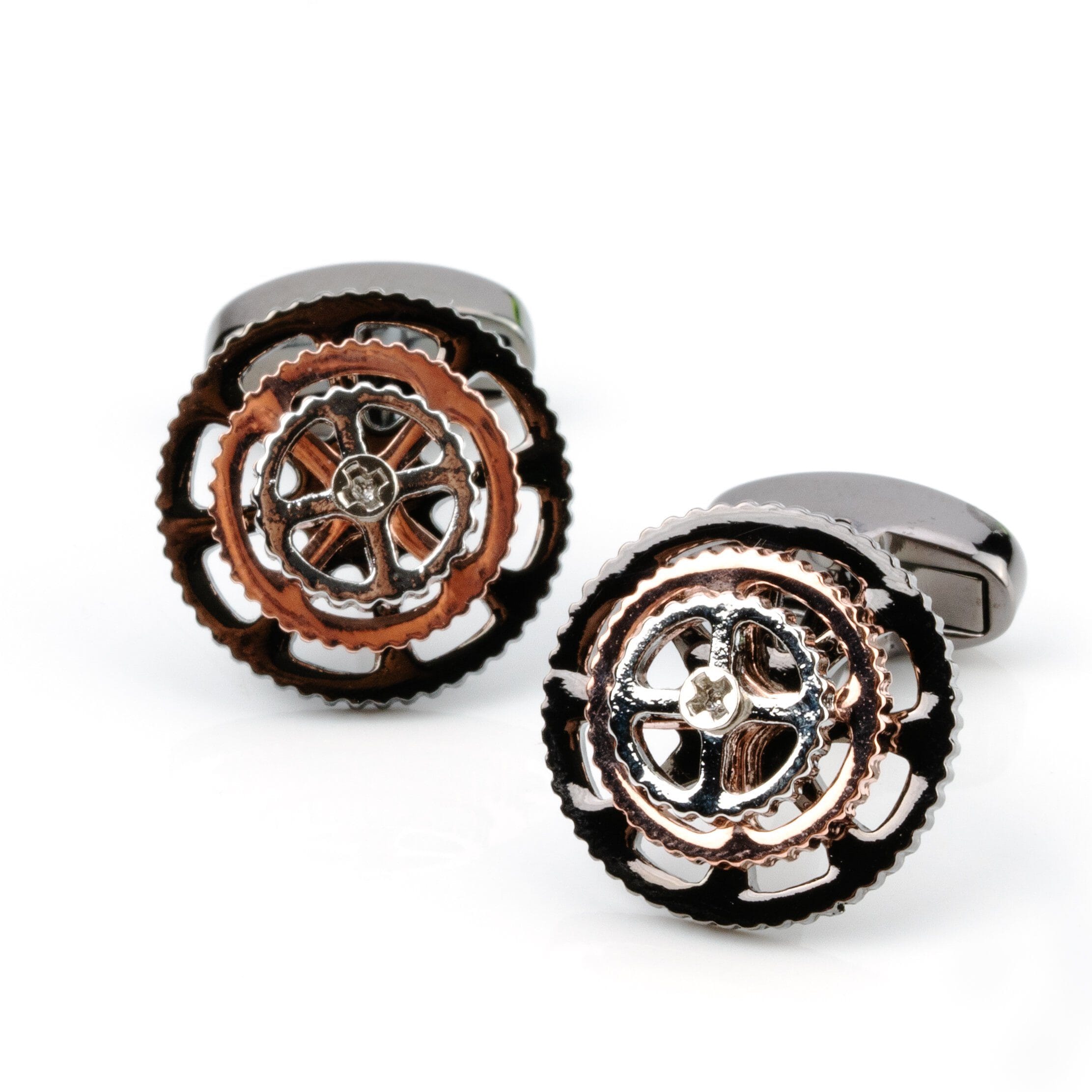Bicycle Gear Cog Cufflinks in Gunmetal Silver Gold Novelty Cufflinks Clinks Australia Bicycle Gear Cog Cycling Cufflinks in Gunmetal, Silver, Gold 