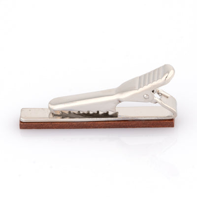 Red Wood Small Tie Clip