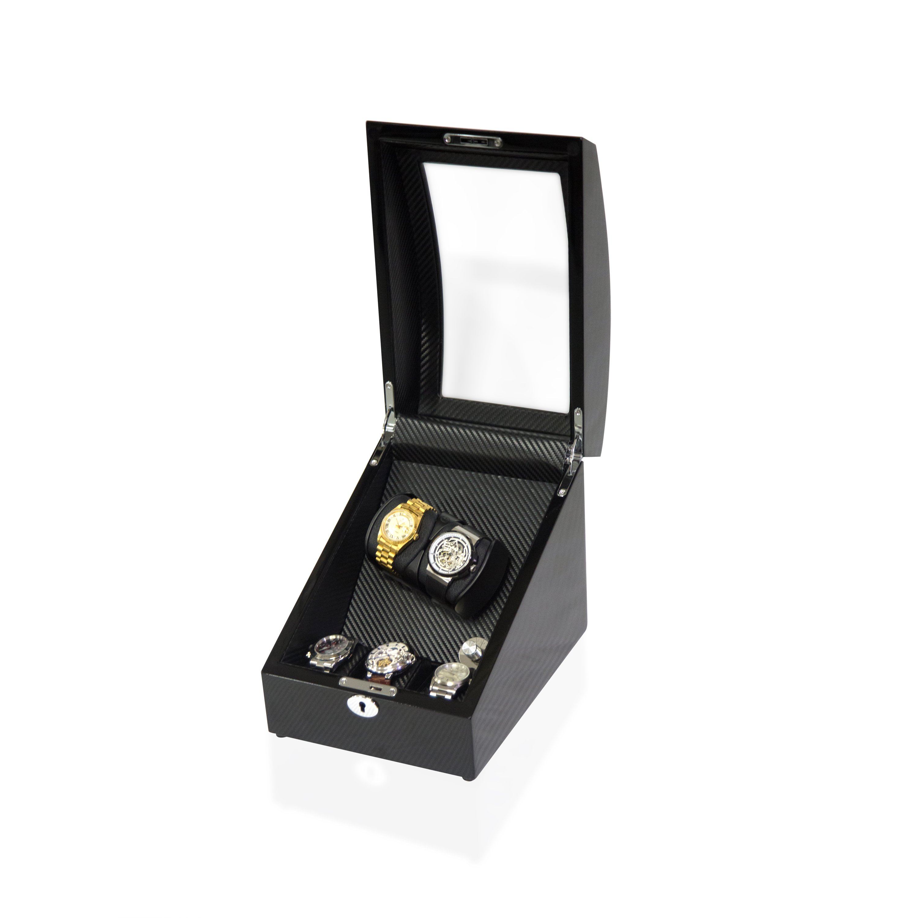 Black Watch Winder Box, 2 + 3 Watch Winder Box, Cuffed Watch Watch Winder, Clinks Australia Watch Winder Box, Black Watch Winder Box on Cuffed, Australia Watch Winder Box, Watch Winder Storage Box, Watch Winder Display Box, Watch Winder Box for 2 + 3, Watch Winder Box, Black, CW0207, Clinks, Clinks Australia, Cuffed