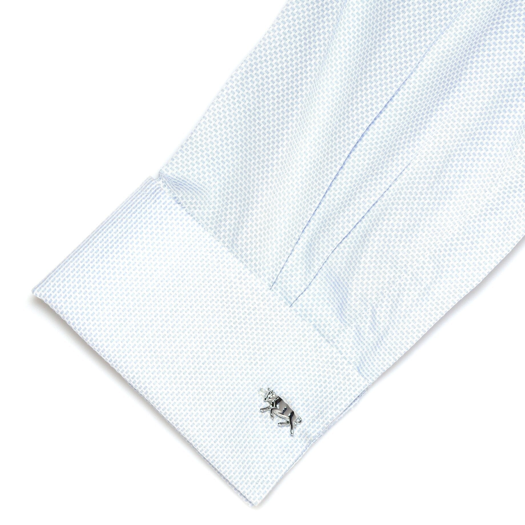 Charging Bull Silver Cufflinks Novelty Cufflinks Clinks Australia 