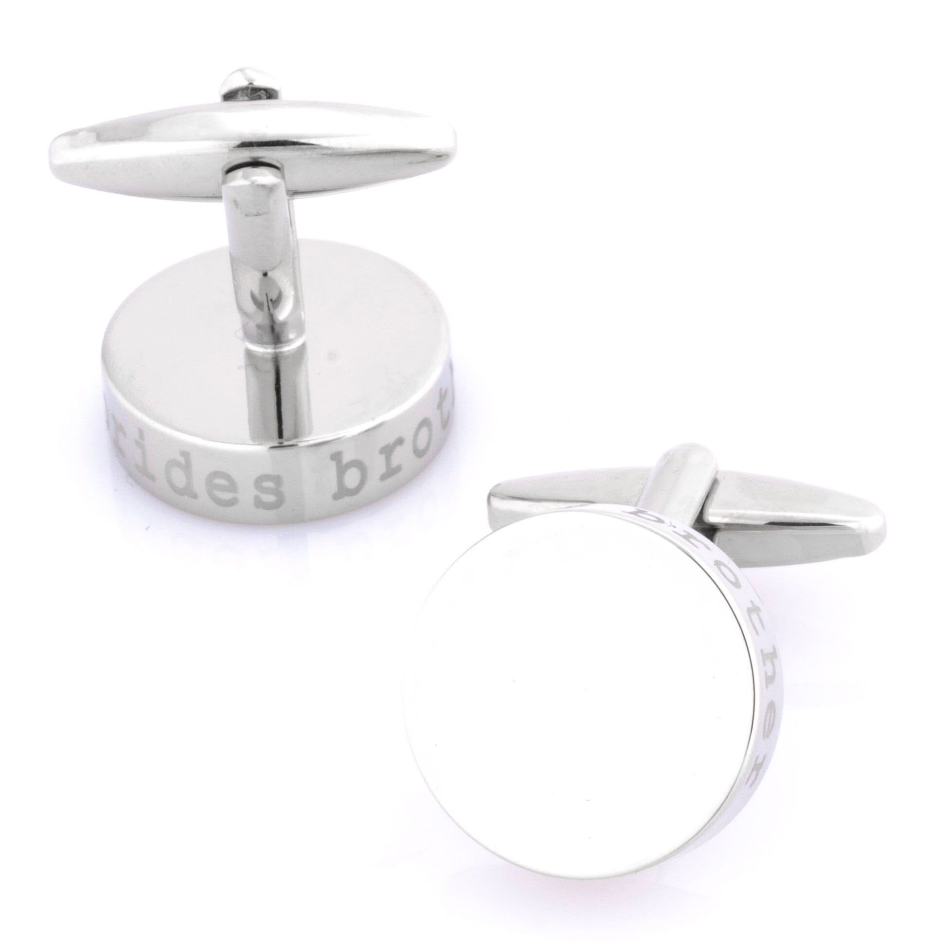 Brides Brother Laser Etched Engravable Wedding Cufflinks Wedding Cufflinks Clinks Australia 
