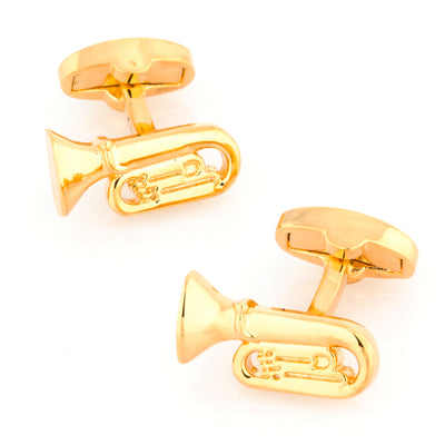 Tuba Cufflinks Gold