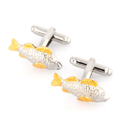 Two Tone Carp Fish Cufflinks
