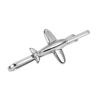 Bubble Plane Tie Bar in Silver