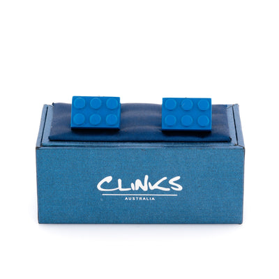 Blue Building Block Cufflinks, CL8714, Novelty Cufflinks, Mens Cufflinks, Cufflinks, Cuffed, Clinks, Clinks Australia