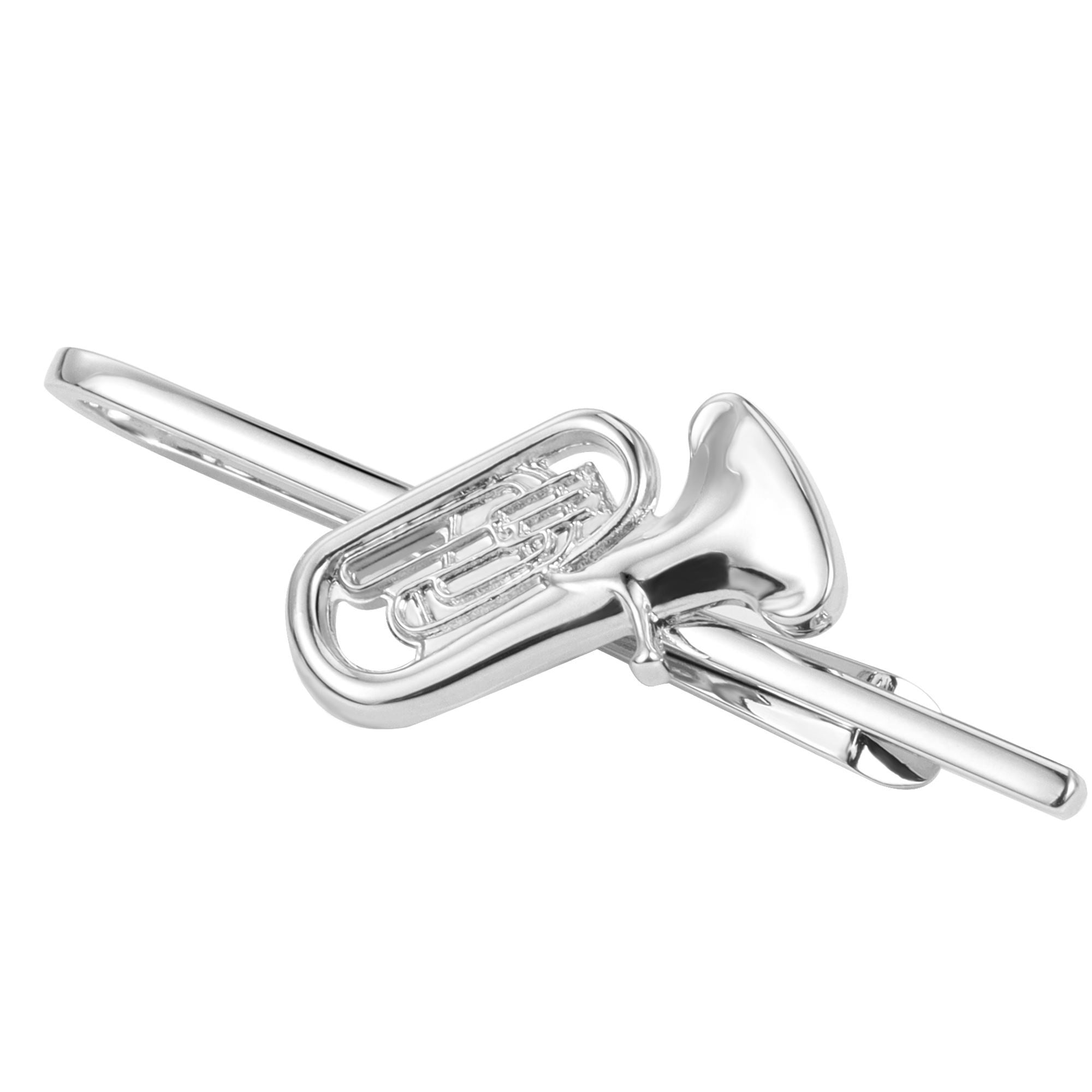 Tuba Tie Bar in Silver