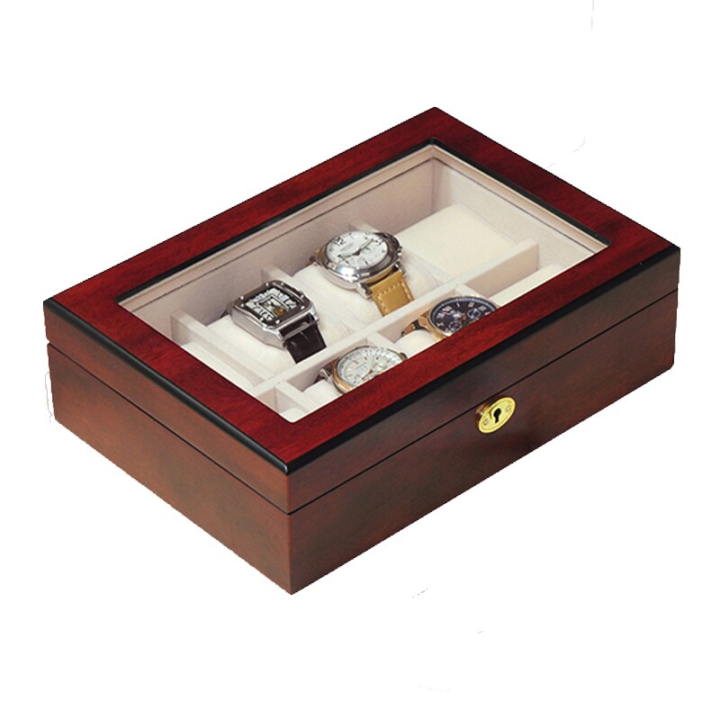Cherry Wooden Watch Box, 8 Watch Box, Cuffed Watch Box, Clinks Australia Watch Box, Cherry Watch Boxes on Cuffed, Australia Watch Box, Watch Storage Box, Watch Display Box, 8 Slots Watch Box, Watch Boxes for 8, Cherry Watch Box, Wooden Watch Box, Cherry, Watch Boxes, CB5000, Clinks.com