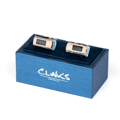 VW Kombi Van Blue Cufflinks