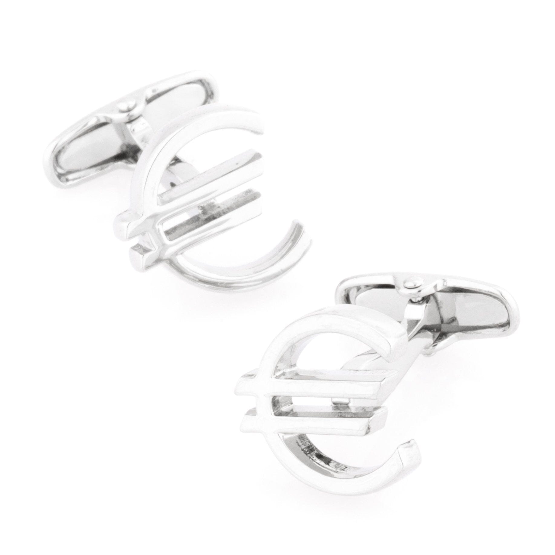Euro Sign Cufflinks Novelty Cufflinks Clinks Australia Euro Sign Cufflinks 