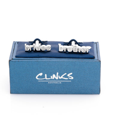Brides Brother cut-out style  Wedding cufflinks