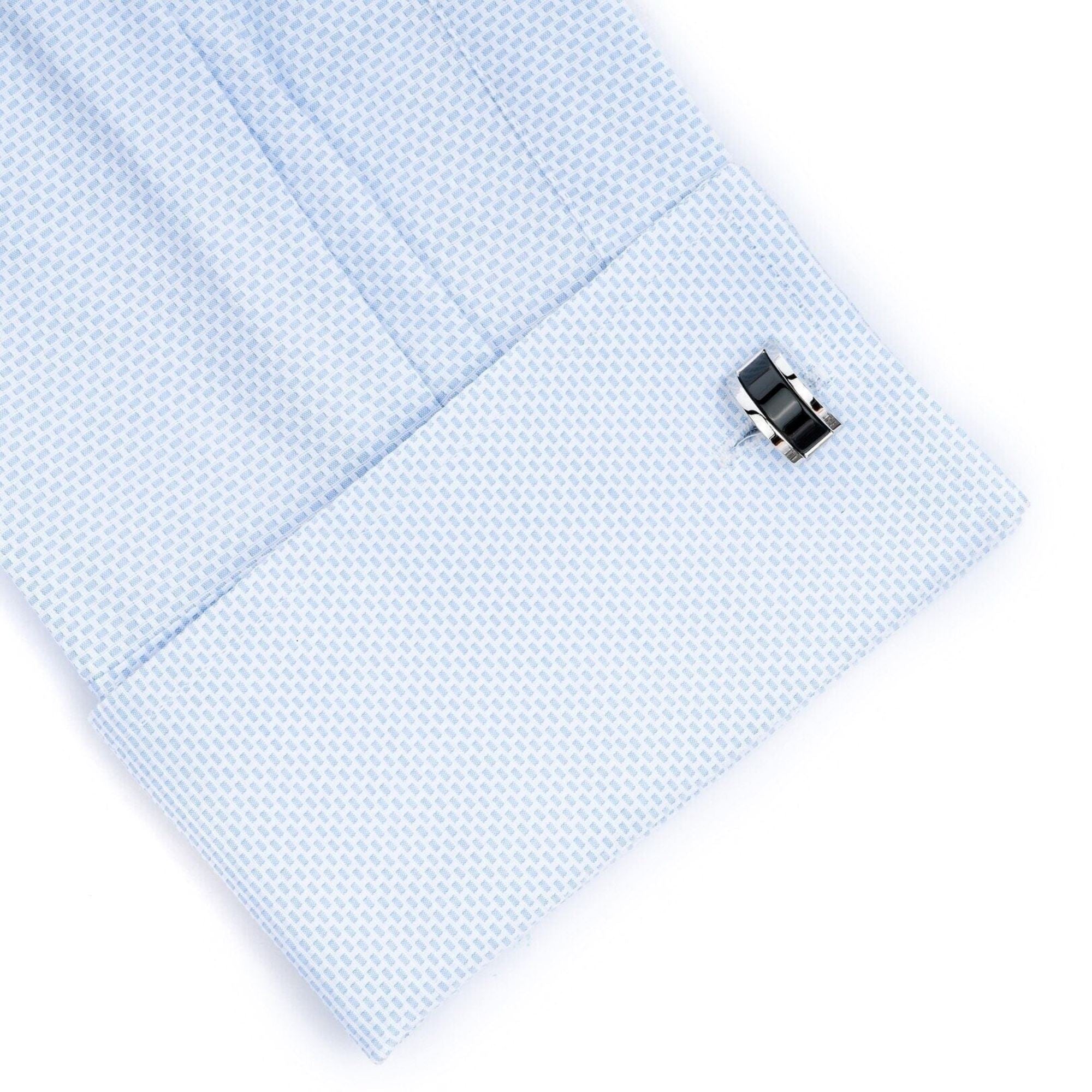 Midnight Black Cateye Cufflinks Classic & Modern Cufflinks Clinks Australia 