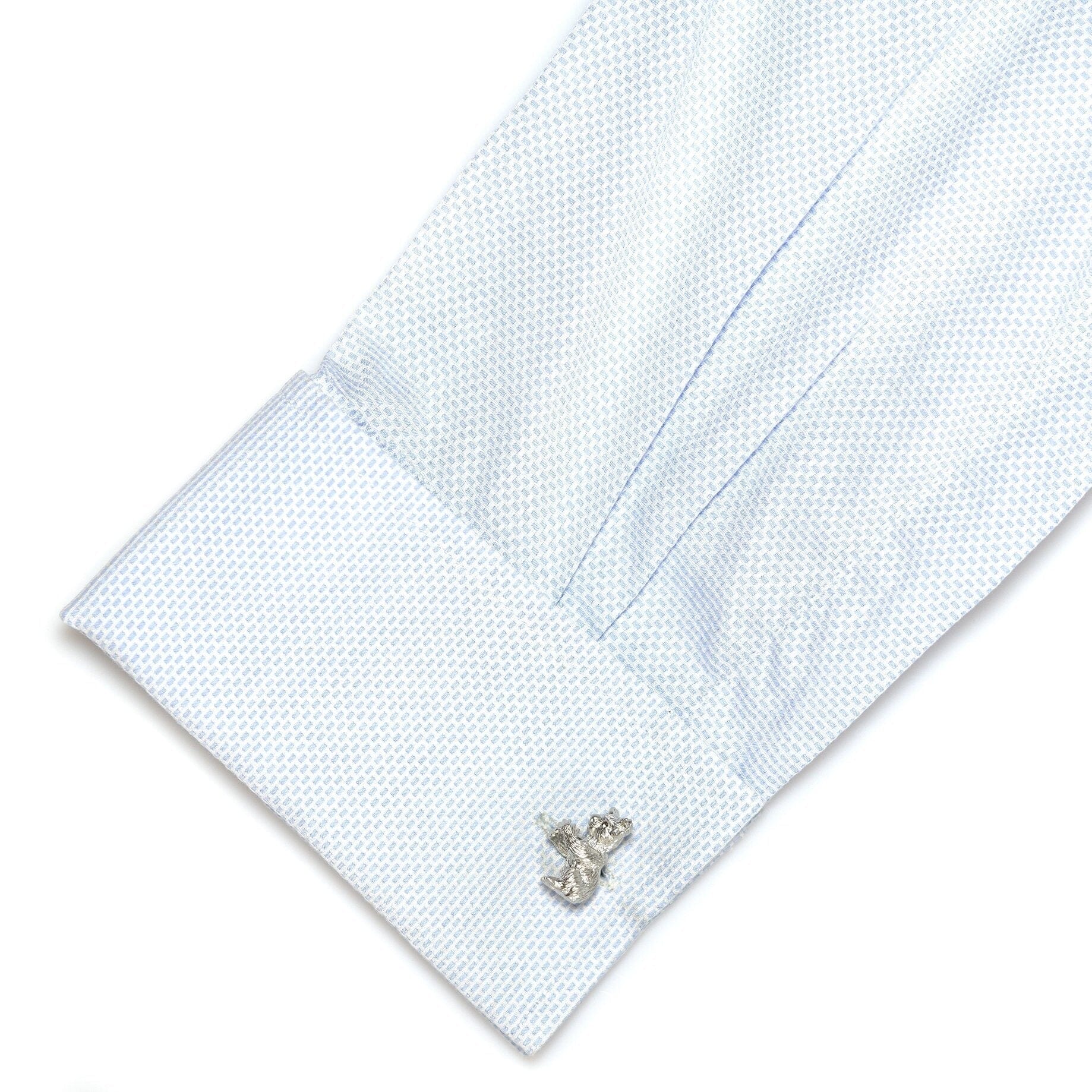 Silver Koala Cufflinks with Crystal Eyes Novelty Cufflinks Clinks Australia 