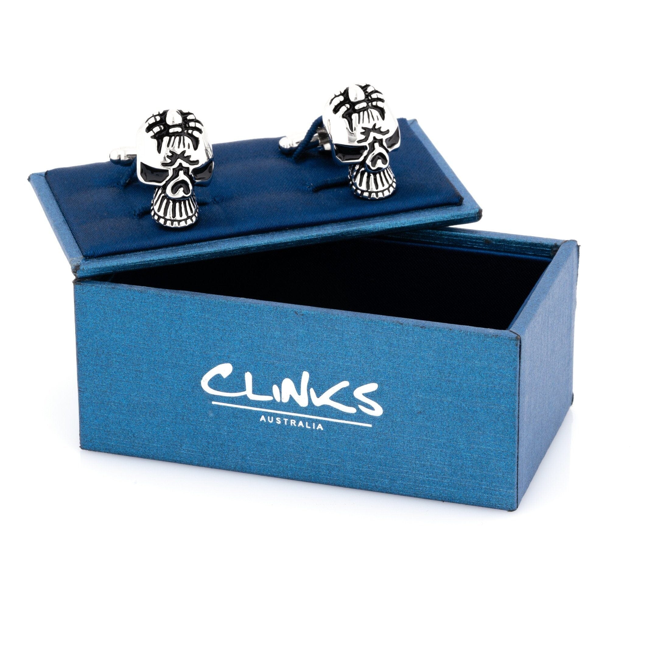 Skull with Spider Cufflinks Novelty Cufflinks Clinks Australia 