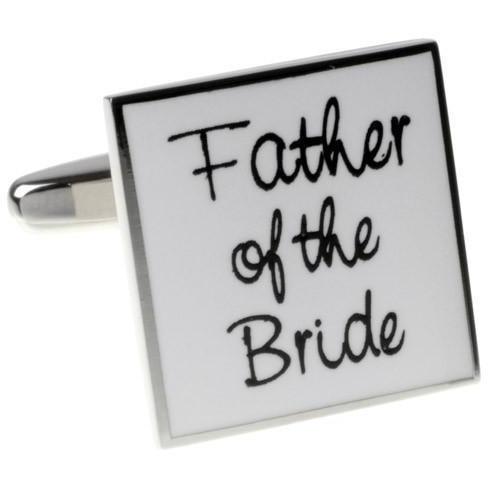 Father of the Bride White  Wedding Cufflinks