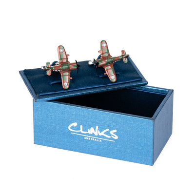 CAC Boomerang Fighter Airplane Cufflinks Camouflage