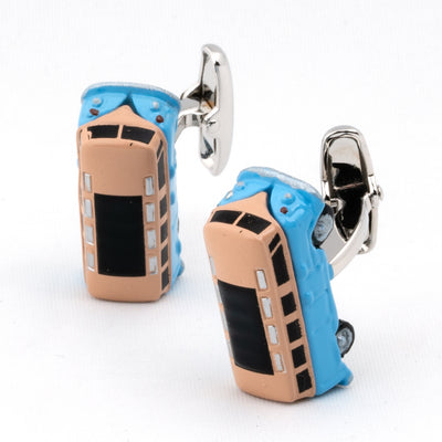 VW Kombi Van Blue Cufflinks