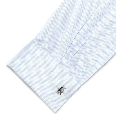 Charging Bull Silver Cufflinks