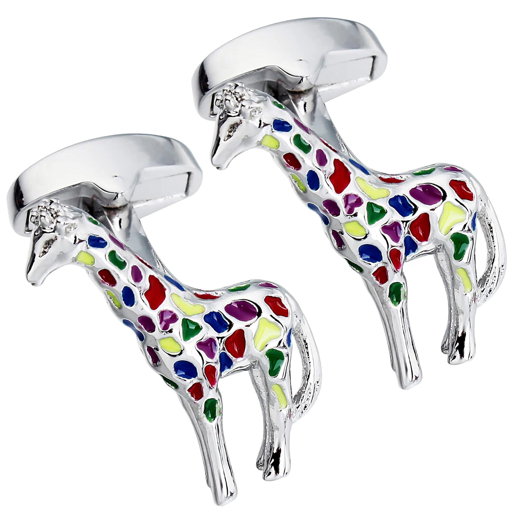 Multi Coloured Giraffe Cufflinks Novelty Cufflinks Clinks Australia 
