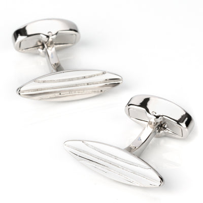 Silver Surfboard Cufflinks