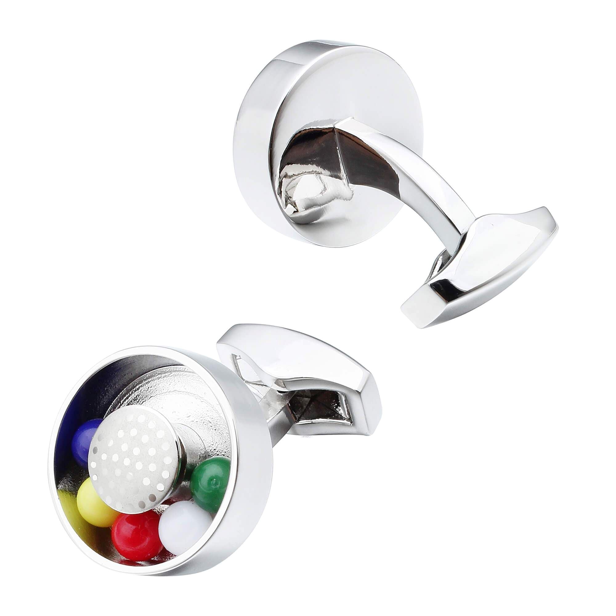 Moving Ball Bearing Cufflinks with Colourful Balls Novelty Cufflinks Clinks Australia 