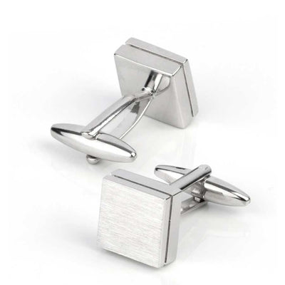 Brushed Square Silver Cufflinks, Classic & Modern Cufflinks, CL1370, Mens Cufflinks, Cufflinks, Cuffed, Clinks, Clinks Australia